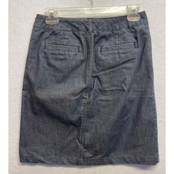 GH Bass & Co. Front Button Skirt Gray Blue Size 2 - Picture 3 of 7